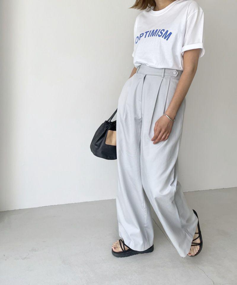 via j(ヴィアジェイ)"OPTIMISM"半袖Tシャツ