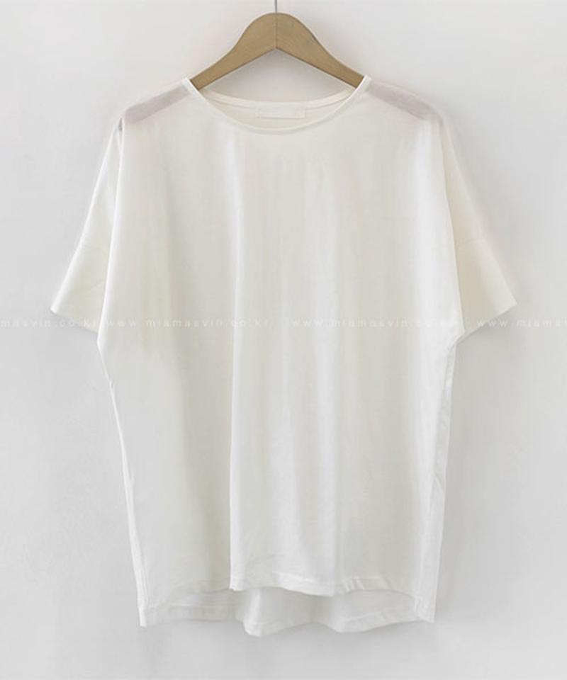 Miamasvin(ミアマスビン)袖切替Tシャツ【4/7up_wo】【メール便】韓国 韓国ファッション　トップス tシャツ 半袖 無地 袖コンシャス コットン 袖切替 ワンマイルウェア レディース ファッション【5】