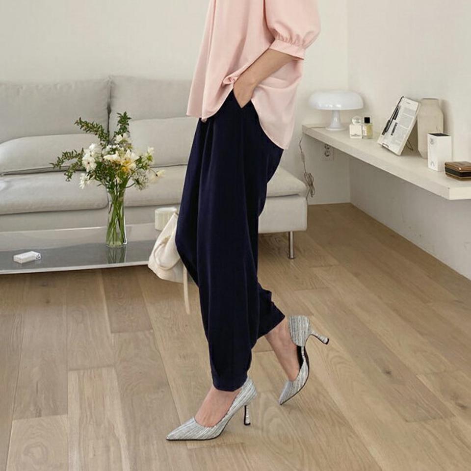 タックジョガースラックスパンツ・全3色・b67795 レディース 【pt】【スラックス パンツ ズボン ロングパンツ ジョガーパンツ タック 単色 無地 シンプル 大人 ベーシック カジュアル オフィスカジュアル 春 秋 韓国 ファッション】【ハイホリHIHOLLI】