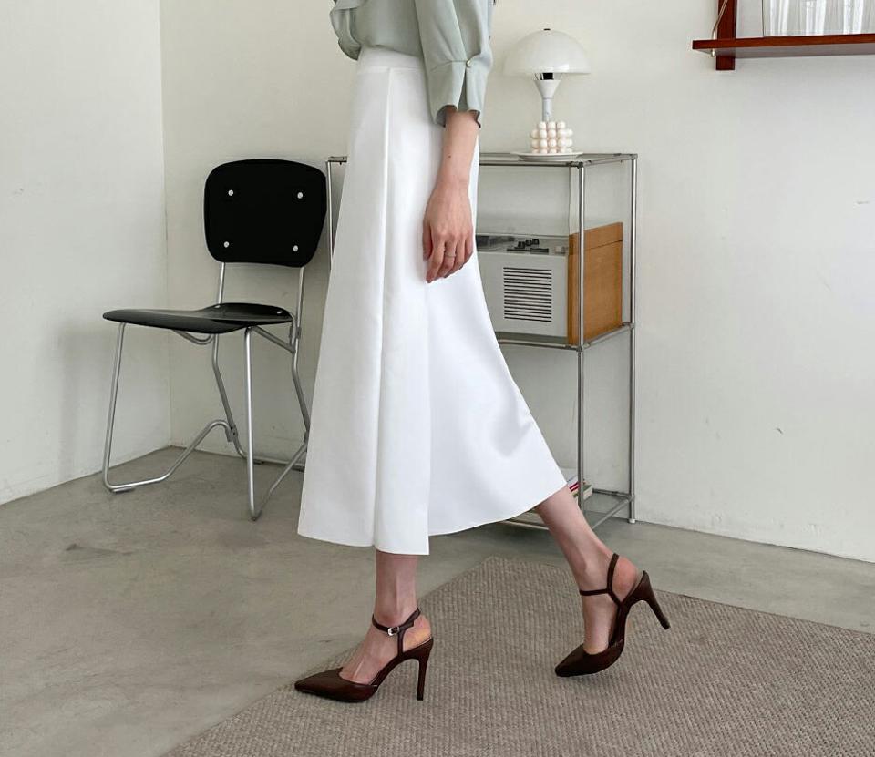 スリットHラインスカート・全4色・t65042 レディース 【sk】【韓国 ファッション ボトムス スカート ロング ロングスカート ベーシック スリット ゴム スリム フィット フェミニン 体型カバー 細身 カジュアル ベーシック 夏 春】