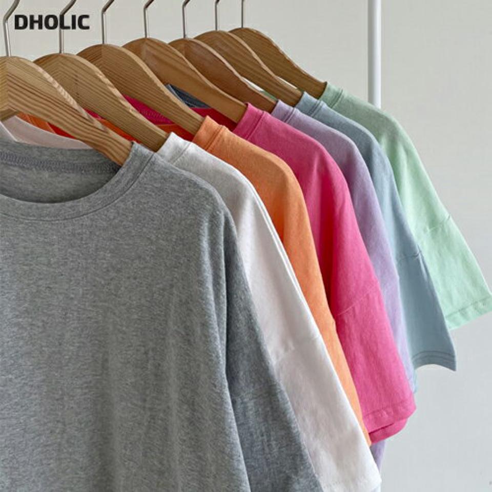 サイドスリットTシャツ・全7色・b57171 レディース 【tops】【韓国 ファッション トップス Tシャツ 半袖 オールシーズン ベーシック シンプル 無地 ルーズ ゆったり カジュアル 体型カーバー デイリー 夏 春】