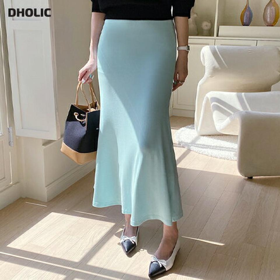スリムマーメイドスカート・全4色・b67831 レディース 【sk】【スカート ロング ロングスカート マーメイド マーメイドスカート スリム タイト 単色 無地 シンプル フェミニン きれいめ 春 秋 韓国 ファッション】【ハイホリHIHOLLI】