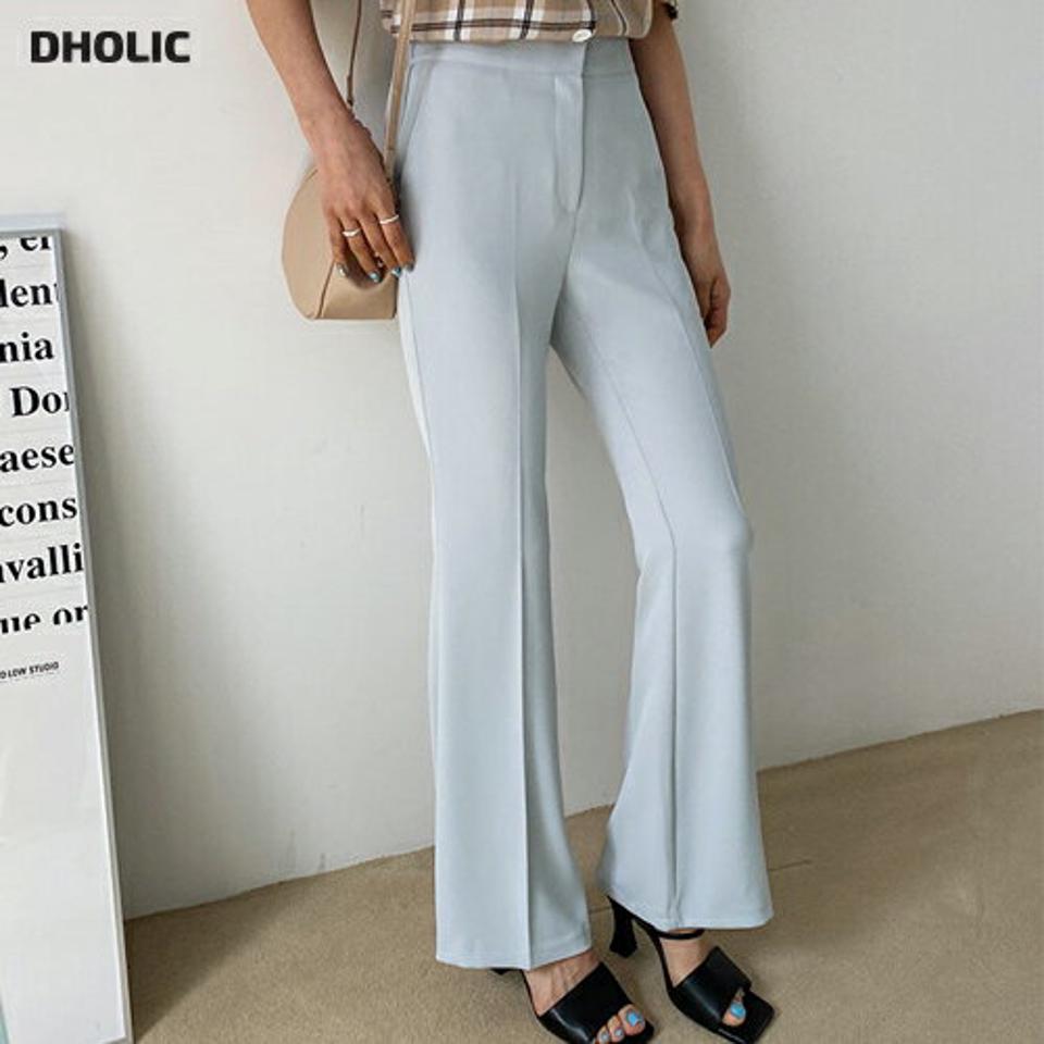 ハイウエストブーツカットスラックス・全3色・t65173 レディース 【pt】【韓国 ファッション ボトムス パンツ スラックス バックゴム ブーツカット 美脚 ベルトループ オフィスカジュアル ハイウエスト 無地 体型カーバー 夏 春】