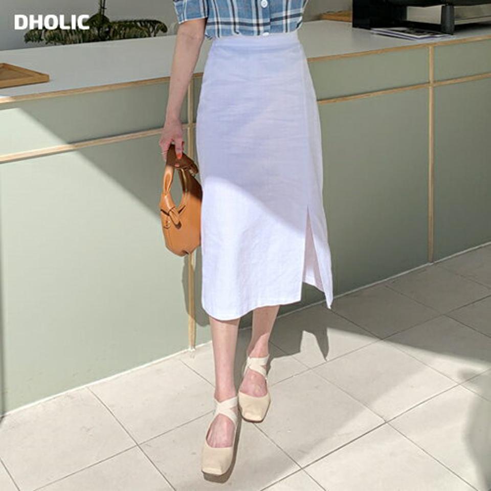 コットンスリットスカート・全5色・t65163 レディース 【sk】 韓国 ファッション ボトムス スカート ロング ロングスカート ベーシック コットンスカート スリット コットン 体型カバー 細身 カジュアル ベーシック フェミニン 夏 春