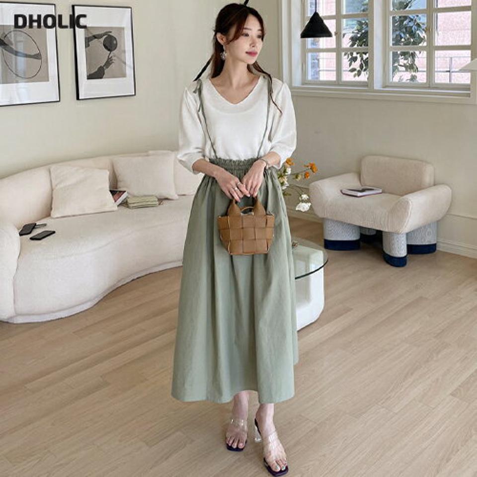 2WAYコットンワンピース・全3色・b67823 レディース 【ops】【ワンピース ロング ミニ スリーブレス ノースリーブ レイヤード 2way チューブトップ 単色 シンプル カジュアル 春 秋 韓国 ファッション】【ハイホリHIHOLLI】