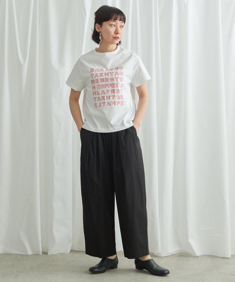 海とコーヒー刺しゅう　Ｔシャツ（Lene non finito）