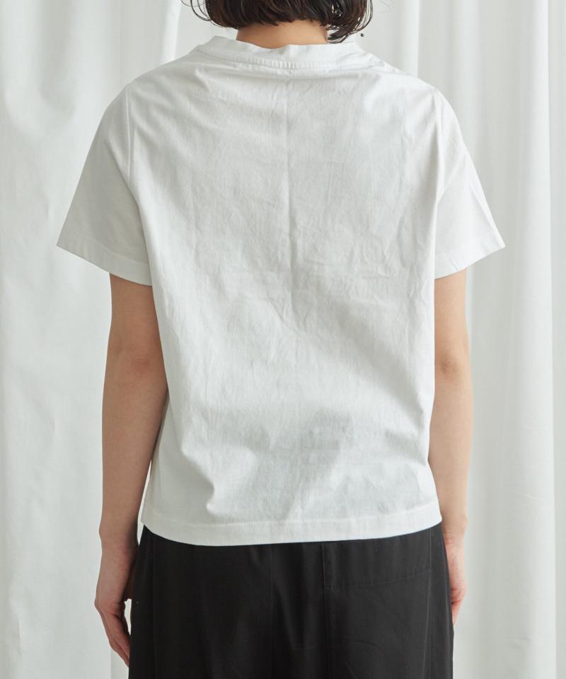 海とコーヒー刺しゅう　Ｔシャツ（Lene non finito）
