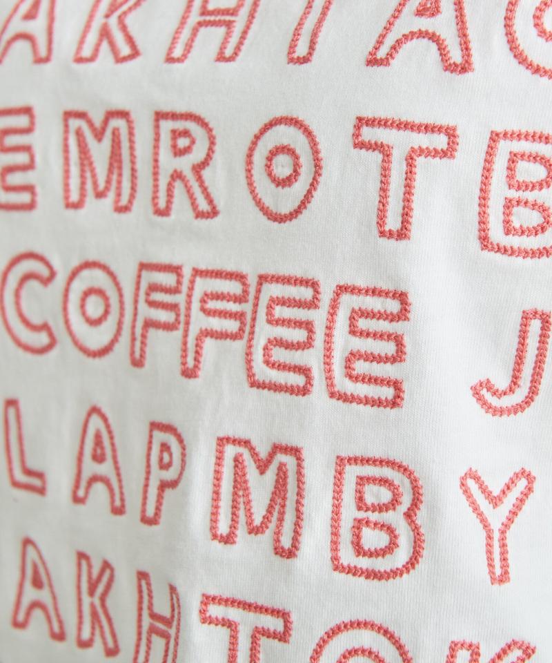 海とコーヒー刺しゅう　Ｔシャツ（Lene non finito）