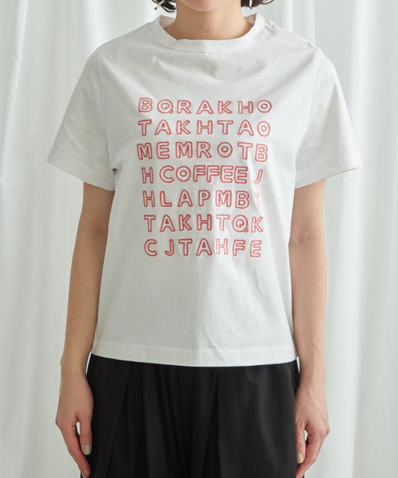 海とコーヒー刺しゅう　Ｔシャツ（Lene non finito）