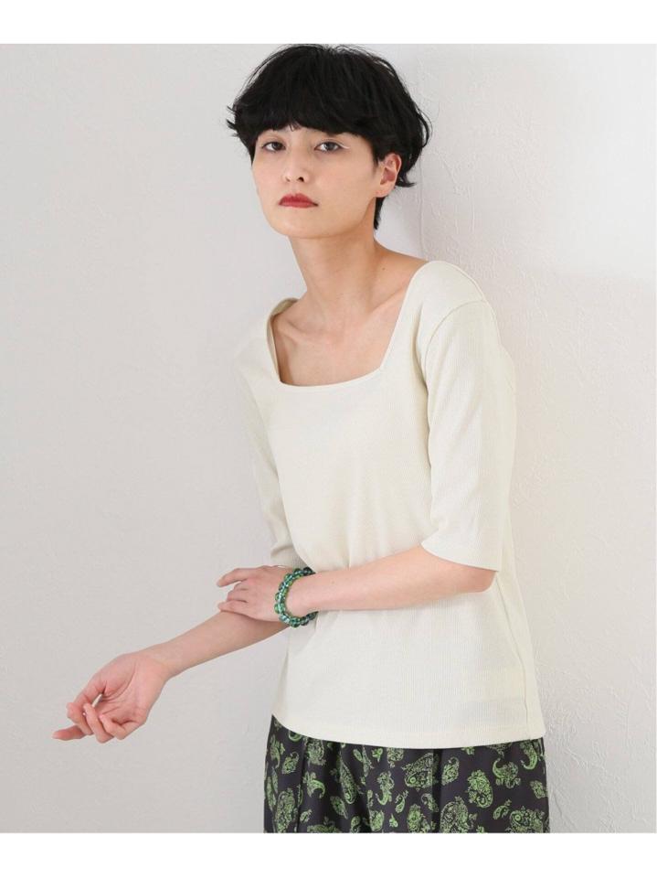 リブスクエアネックTシャツ◆（JOURNAL STANDARD L'ESSAGE）