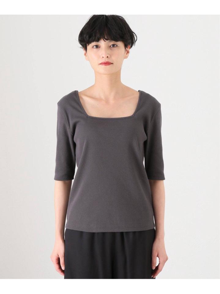 リブスクエアネックTシャツ◆（JOURNAL STANDARD L'ESSAGE）