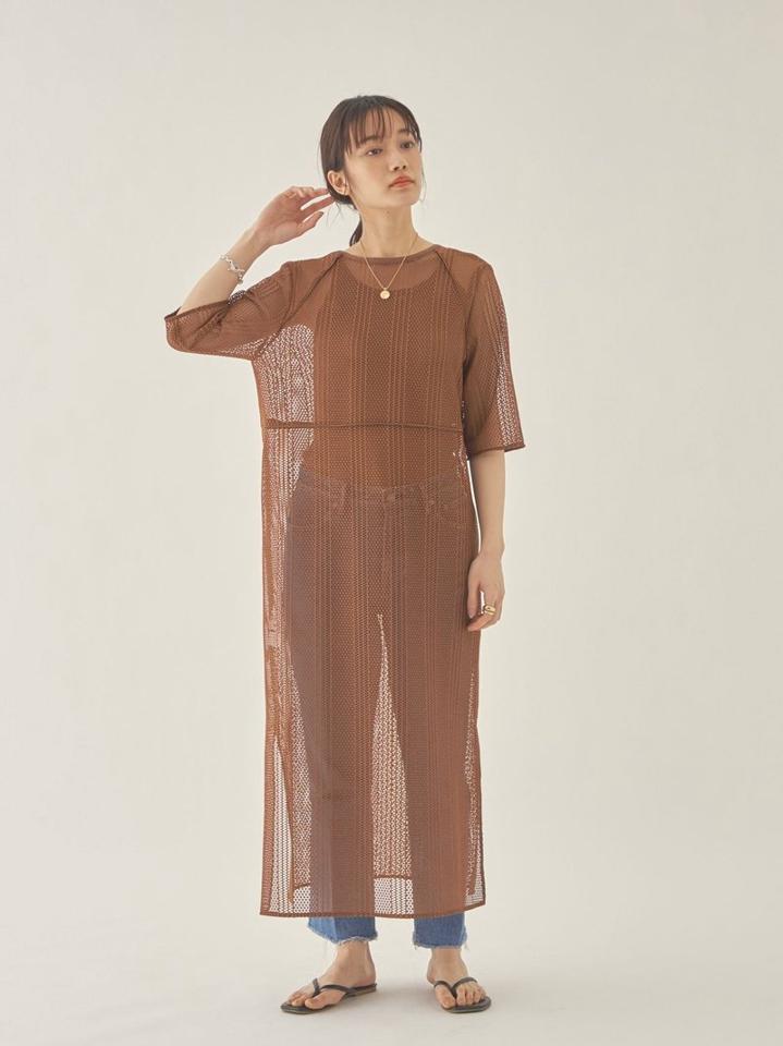 <EMMEL REFINES(エメル リファインズ)>EM ストライプレース 2WAY ワンピース
