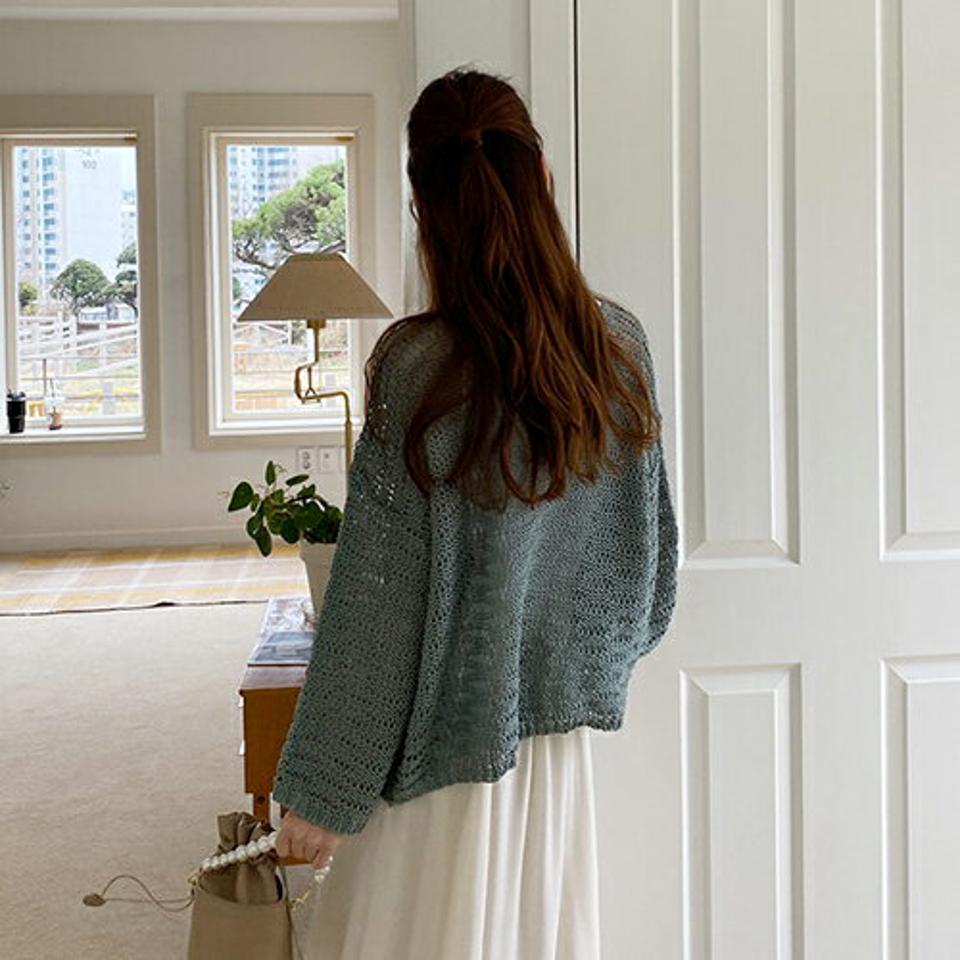 ルーズメッシュニット・全5色・t67904 レディース 【tops】【トップス ニット ニットトップス メッシュ 長袖 透け感 ルーズ カジュアル ラフ 春 秋 韓国 ファッション】【ハイホリHIHOLLI】