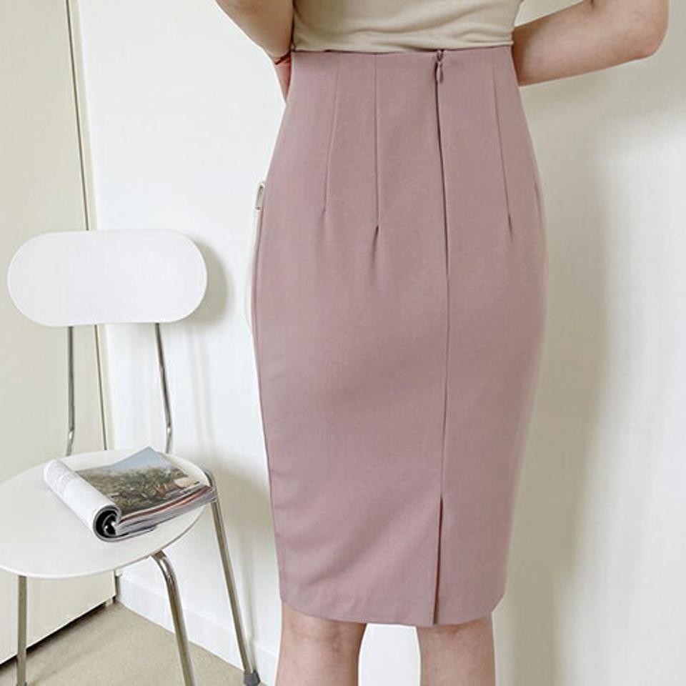 【只今10%OFF】Hラインミディスカート・全4色・b67906 レディース 【sk】 スカート ミディ丈 ミディスカート Hライン タイト 単色 無地 シンプル 大人 春 秋 韓国 ファッション ハイホリHIHOLLI