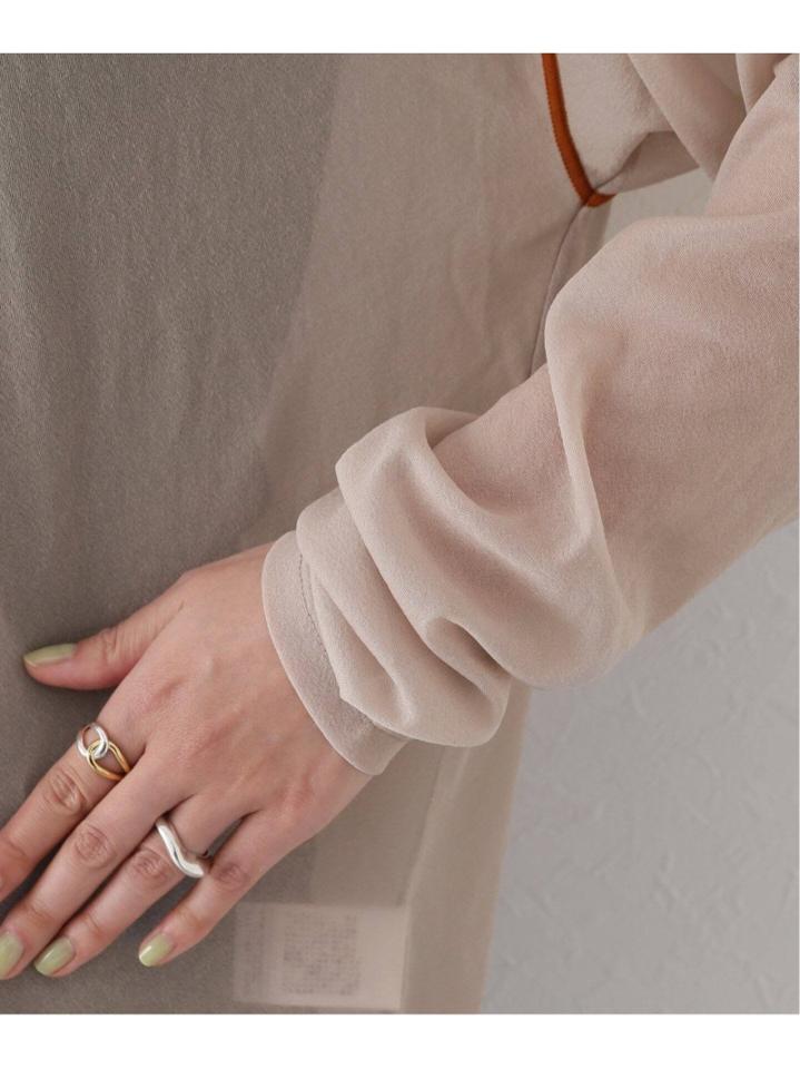 【CLANE/クラネ】 LINE SHEER :ロングスリーブTシャツ