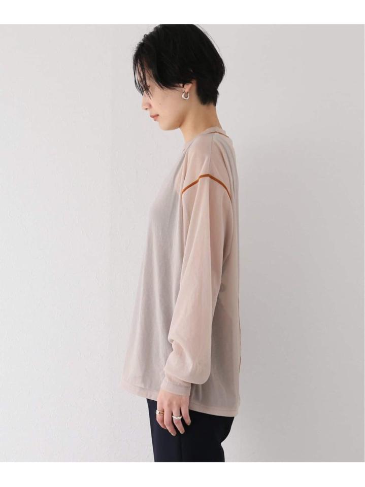 【CLANE/クラネ】 LINE SHEER :ロングスリーブTシャツ