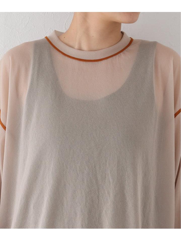 【CLANE/クラネ】 LINE SHEER :ロングスリーブTシャツ