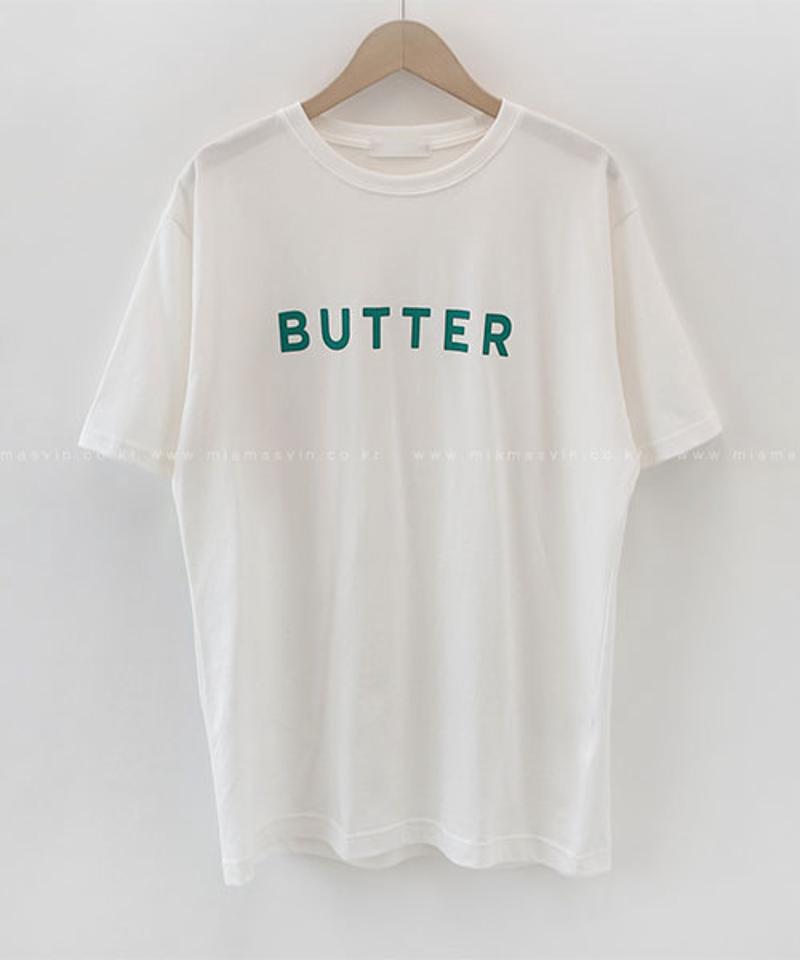 Miamasvin(ミアマスビン)バターTシャツ【4/13up_wo】【メール便】韓国 韓国ファッション トップス tシャツ 半袖 ロゴt レタリング ロゴ バター シンプル tシャツ レディース ファッション【5】