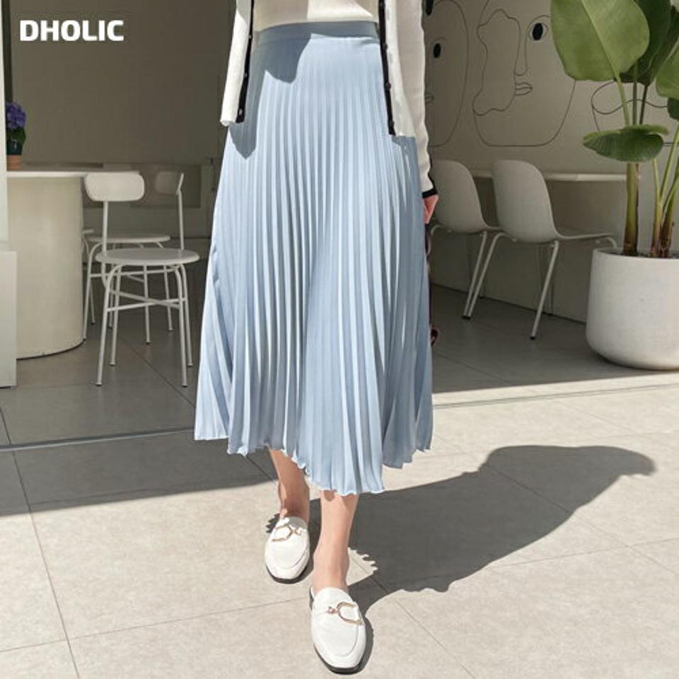 バックゴムプリーツスカート・全5色・b57245 レディース 【sk】【韓国 ファッション ボトムス スカート ロング ロングスカート プリーツ ボリューム Aライン ゴム フィット 無地 上品 体型カバー 細身 カジュアル フェミニン 夏 春】