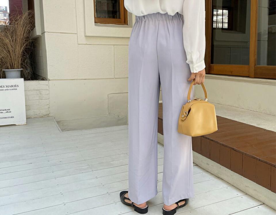 ツータックスラックスパンツ・全4色・t57236 レディース 【pt】【韓国 ファッション ボトムス ロング ロングパンツ スラックス ツータック ボリューム ワイド スリム オフィス オフィスカジュアル 美脚 体型カーバー 10分丈 十分丈 夏 春】