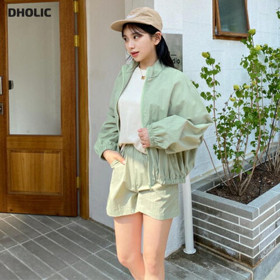 ハーフネックジャンパー&ショートパンツSET・全5色・t63852 レディース 【pt】【韓国 ファッション ボトムス パンツ ショート ショートパンツ セットアップ スポーティ ジャンパー ハーフネック カジュアル デイリー 春 夏】【NIJU】