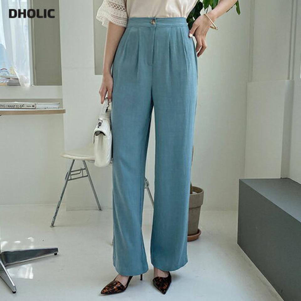 リネン混ワイドタックパンツ・全3色・b67932 レディース 【pt】 パンツ ズボン ロングパンツ ワイド リネン タック 単色 無地 シンプル カジュアル オフィスカジュアル 大人 春 夏 韓国 ファッション ハイホリHIHOLLI