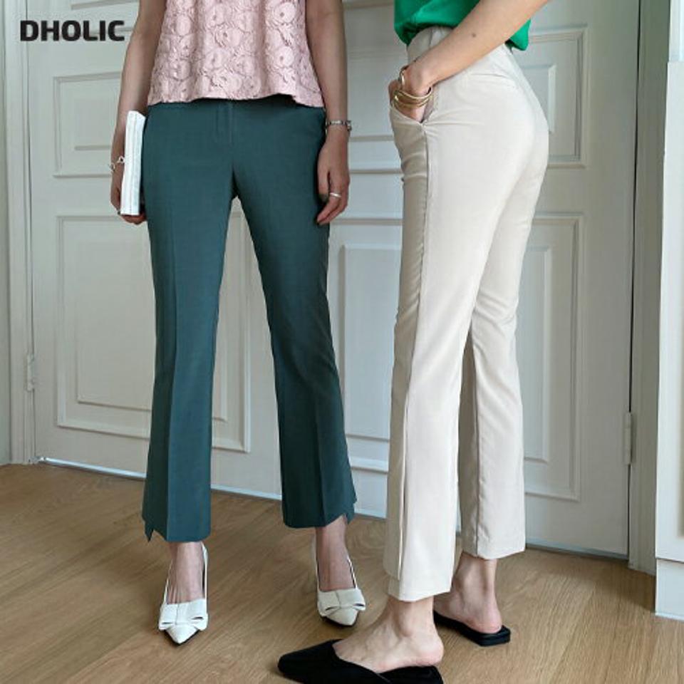 スリットアンバランスパンツ・全3色・b67958 レディース 【pt】スラックス パンツ ズボン ロングパンツ アンバランス スリット 単色 無地 シンプル 大人 きれいめ ベーシック オフィスカジュアル カラーパンツ 春 秋 韓国ファッション ハイホリHIHOLLI