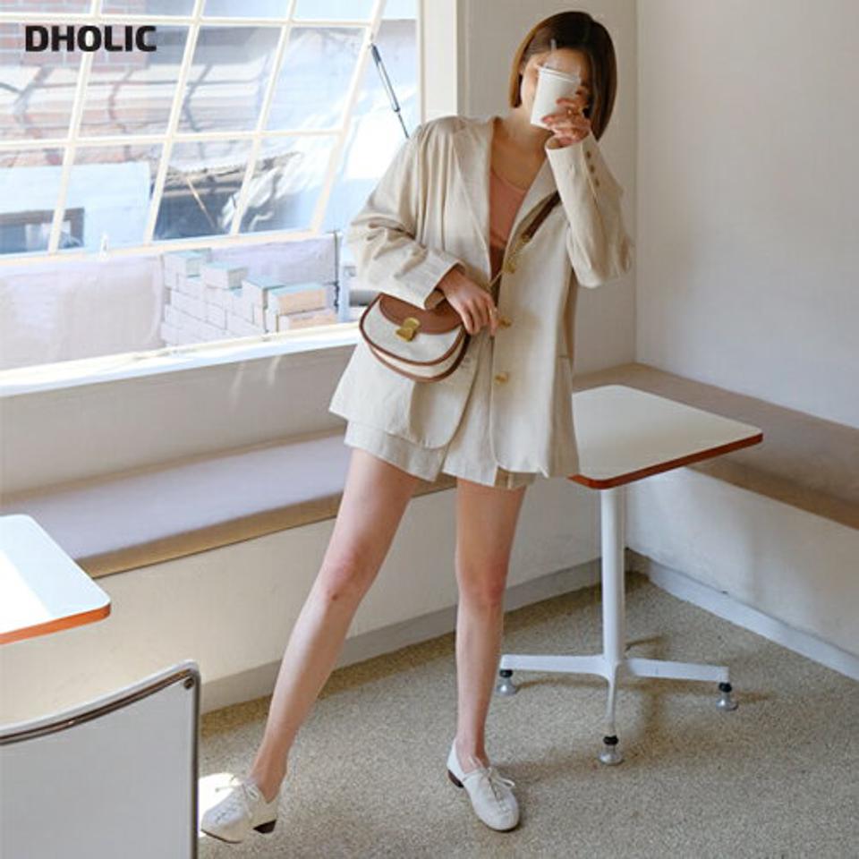 コットンルーズジャケット&タックミニスカートSET・全4色・t65225 レディース 【ops】【韓国 ファッション ワンピース ミニ ミニワンピース 長袖 セットアップ ジャケット ルーズ スカート ラップ カジュアル 細身 体型カバー フェミニン 夏 春】