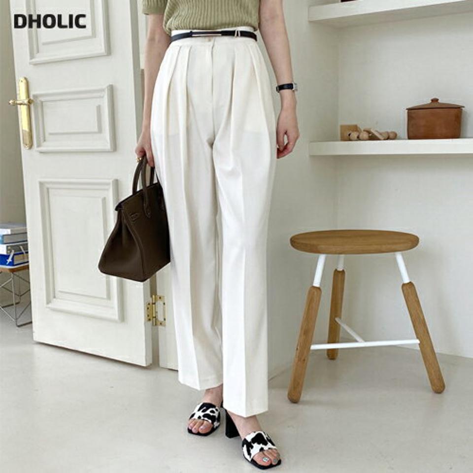 【全品10%OFF】ツータックバッグゴムスラックス・全3色・t67927 レディース 【pt】【スラックス パンツ ズボン ロングパンツ タック 単色 無地 シンプル カジュアル 大人 春 秋 韓国 ファッション】【ハイホリHIHOLLI】