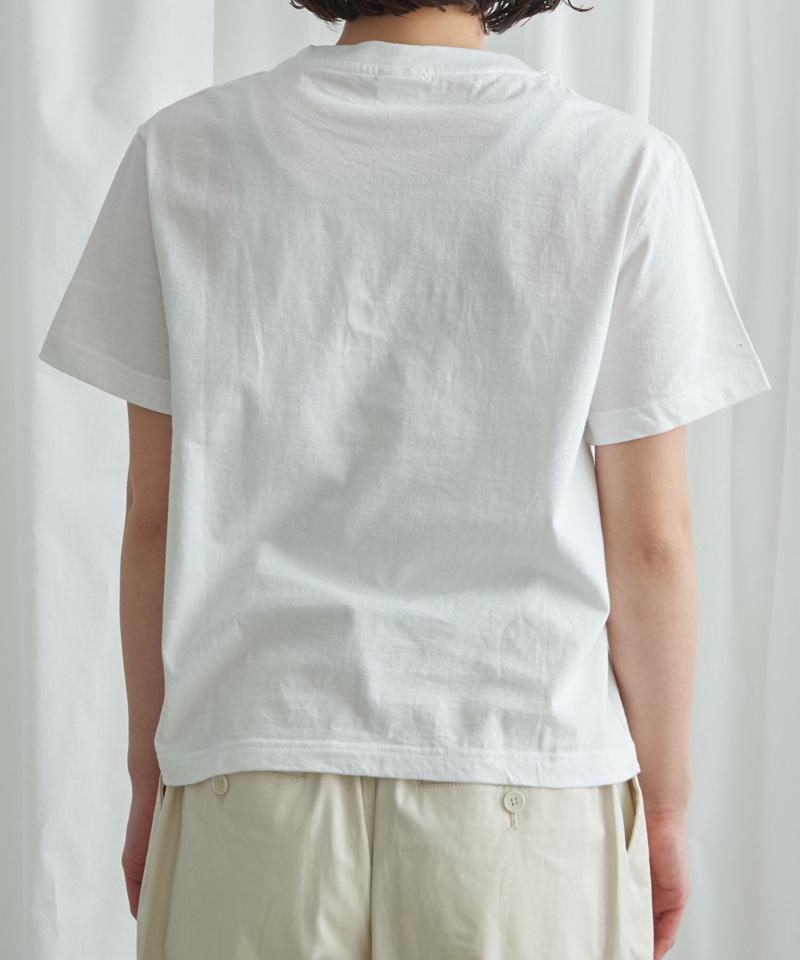 ○チューリップ刺繍　Tシャツ（Lene non finito）