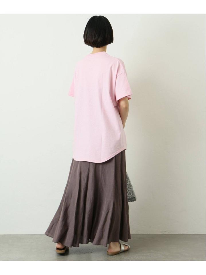 ラウンドヘム ロゴTシャツ