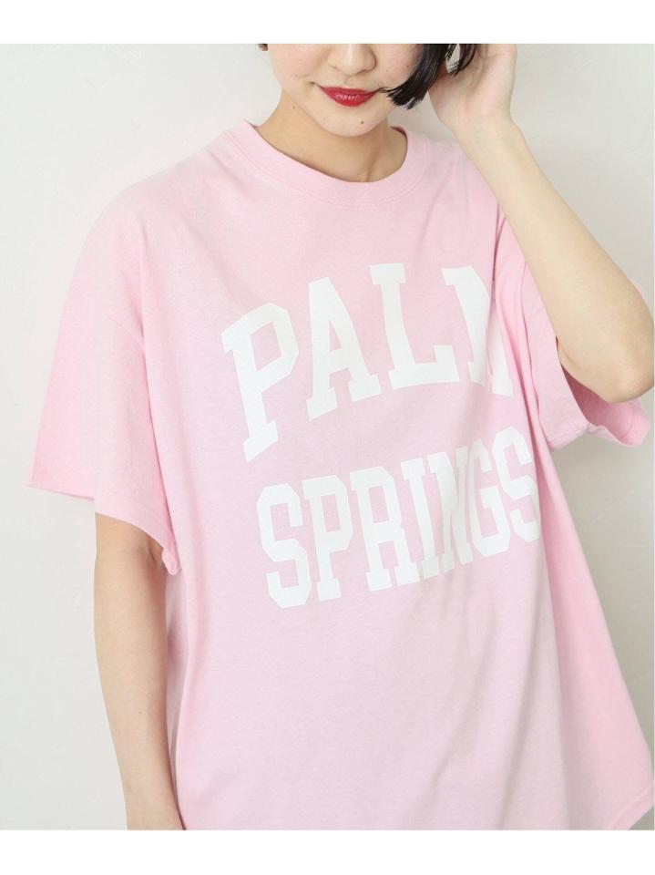 ラウンドヘム ロゴTシャツ