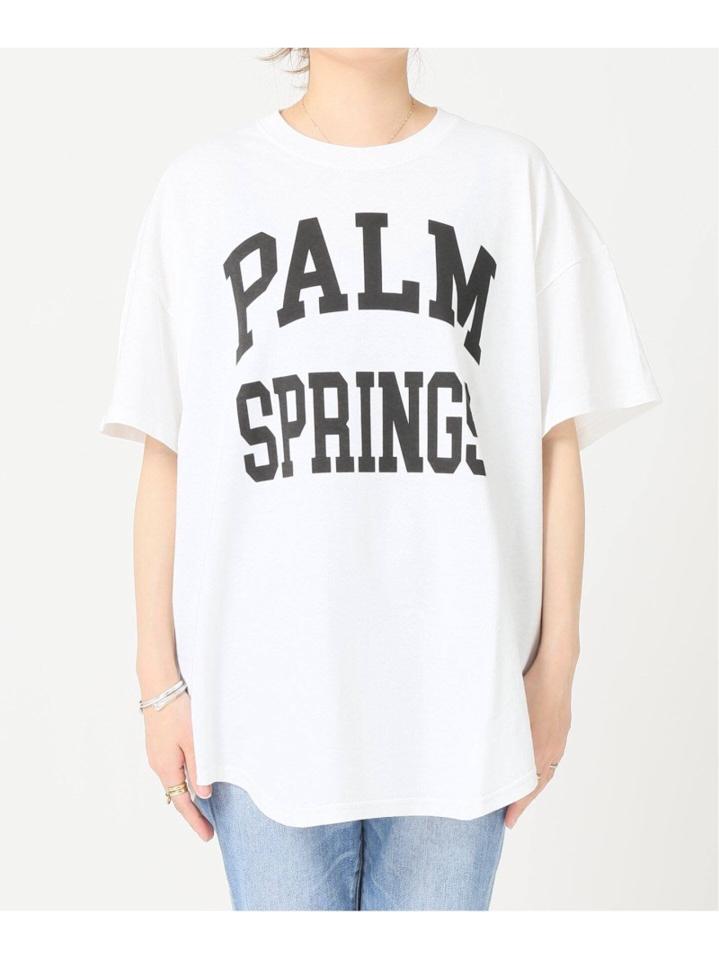 ラウンドヘム ロゴTシャツ