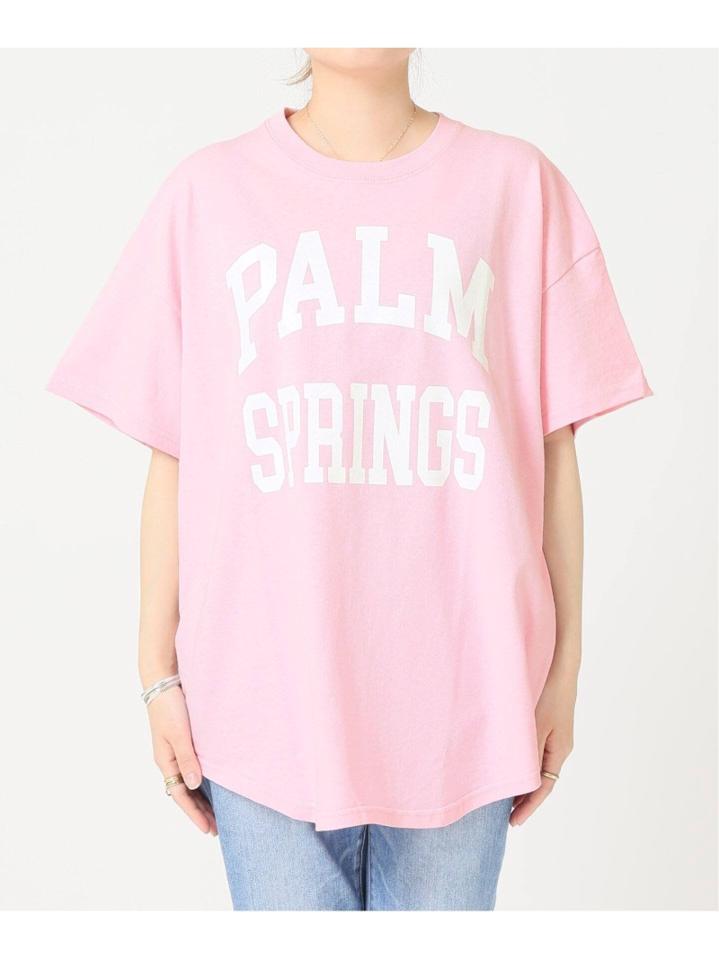 ラウンドヘム ロゴTシャツ