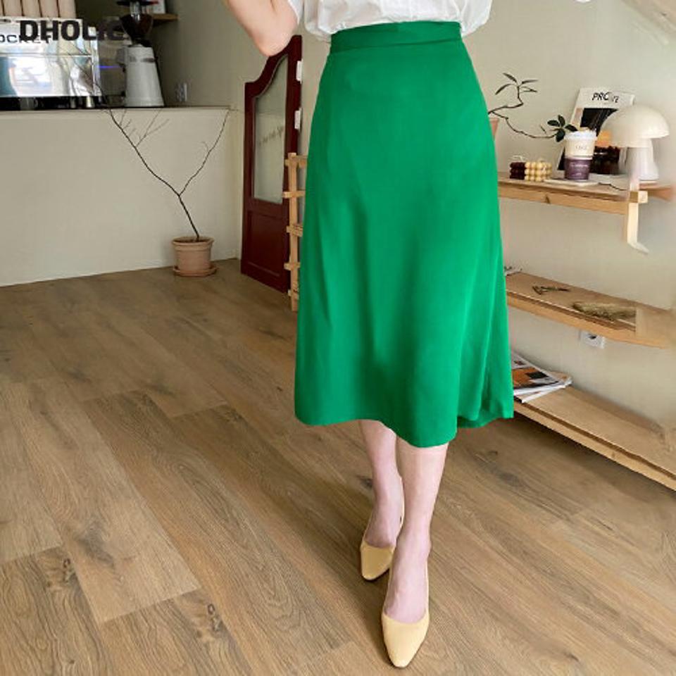 レーヨンフレアスカート・全5色・t63449 レディース 【sk】【韓国 ファッション ボトムス スカート ロング ロングスカート レーヨン フレア 無地 ベーシック 体型カバー 細身 カジュアル 夏 春】