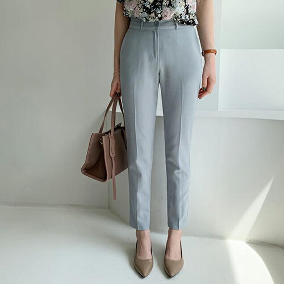 スリムスラックスパンツ・全5色・t67999 レディース 【pt】 パンツ ズボン ロングパンツ スラックス スリム 単色 無地 シンプル ベーシック 大人 きれいめ オフィスカジュアル 高見え カラーパンツ 春 秋 韓国ファッション 人気 ハイホリHIHOLLI