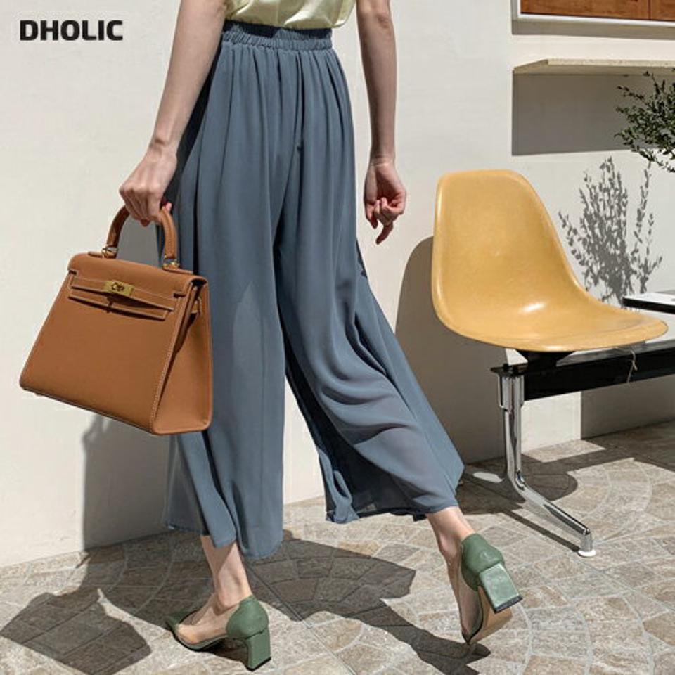 【只今10%OFF】シフォンプリーツラップパンツ・全3色・b68001 レディース 【pt】【パンツ ズボン ロングパンツ 長ズボン ラップデザイン ラップパンツ シフォン プリーツ 単色 フェミニン 大人 スカンツ 上品 春 秋 韓国 ファッション】【ハイホリHIHOLLI】