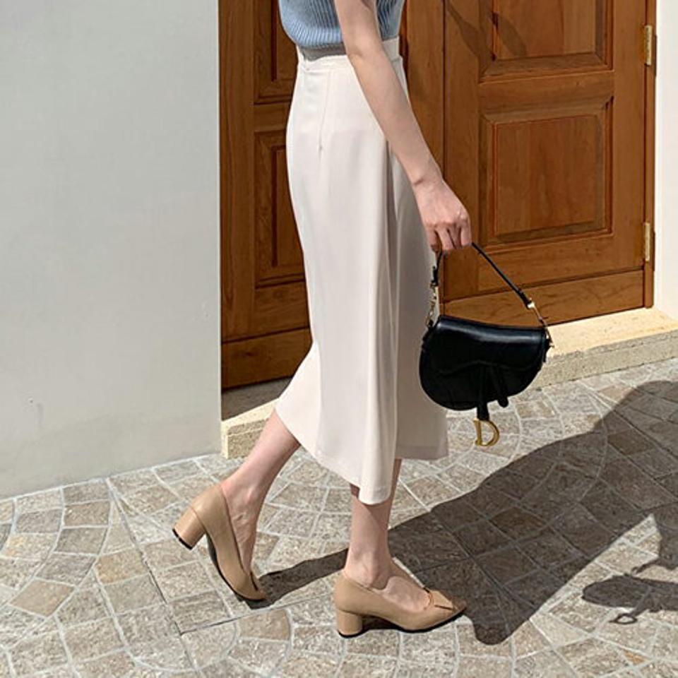 【スーパーセール特価】タックAラインスカート・全4色・b68012 レディース 【sk】スカート ミディ丈 ミディスカート Aライン タック 単色 無地 シンプル きれいめ フェミニン 春 秋 韓国ファッション ハイホリHIHOLLI