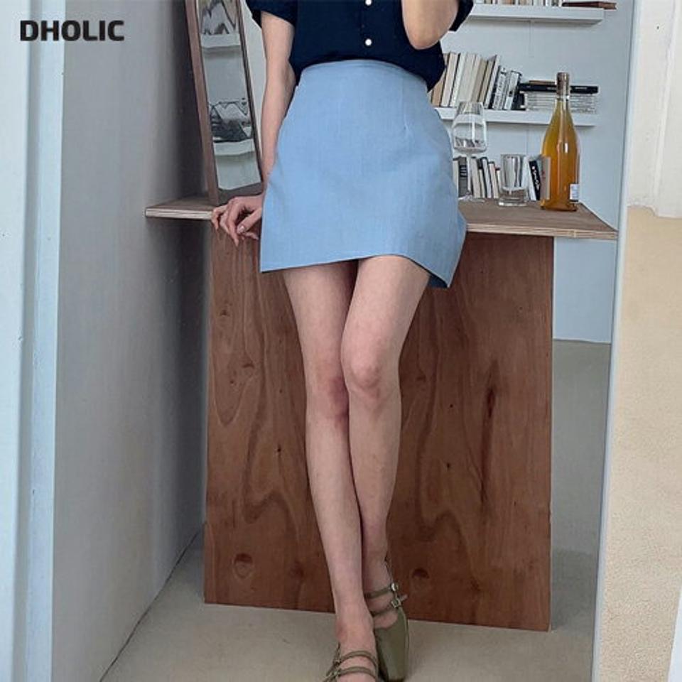 コットンミニスカート・全6色・t61932 レディース 【sk】 韓国 ファッション ボトムス スカート ミニ ミニスカート コットン Aライン 無地 ベーシック カジュアル フェミニン 細身 夏 春