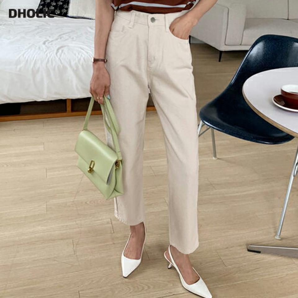 ワイドコットンパンツ・全3色・t63455 レディース 【pt】 韓国 ファッション ボトムス ロング ロングパンツ コットン スリム ワイドパンツ ワイド ストレート 美脚 体型カーバー 10分丈 十分丈 夏 春