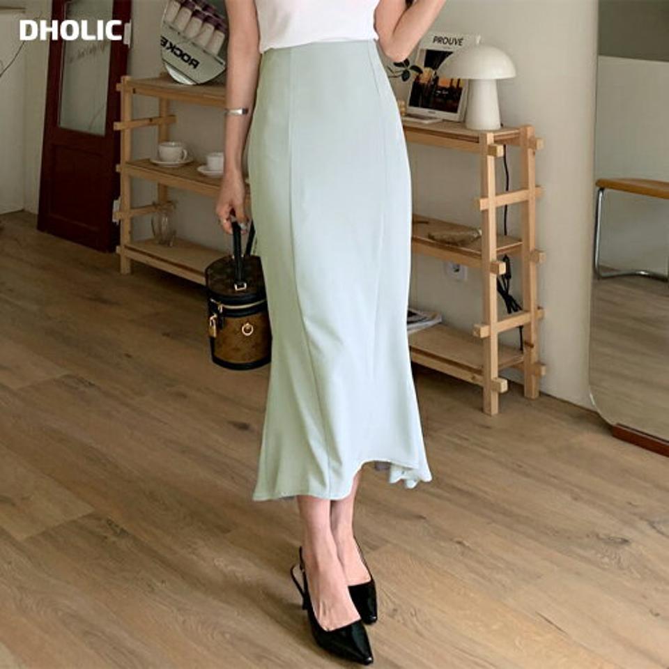 マーメイドシルキースカート・全4色・t63451 レディース 【sk】 韓国 ファッション ボトムス スカート ロング ロングスカート シルキー マーメイド 体型カバー 細身 カジュアル ベーシック フェミニン 夏 春