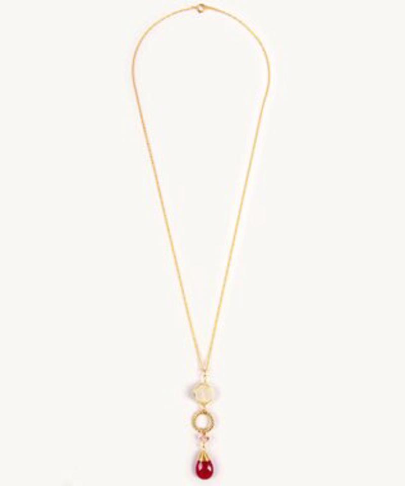 【5月誕生石アクセサリー】K14GF パープルジェイド×クリスタルネックレス