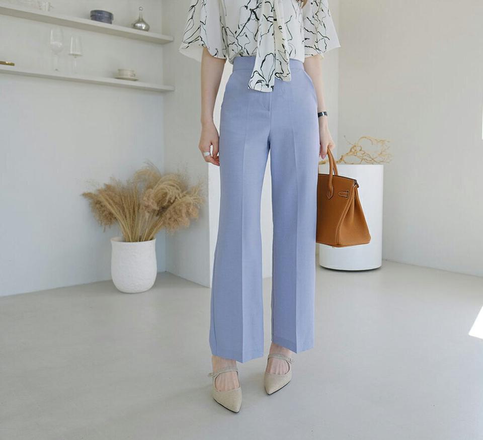 ストレートスラックスパンツ・全3色・t68034 レディース 【pt】 パンツ ズボン ロングパンツ ストレート スラックス 単色 無地 シンプル ベーシック 大人 きれいめ オフィスカジュアル 春 秋 韓国 ファッション ハイホリHIHOLLI