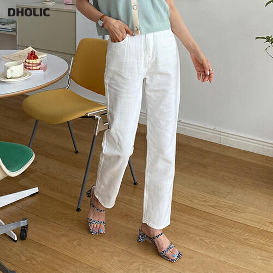 サイドボタンワイドデニムパンツ・全2色・t57291 レディース 【pt】 韓国 ファッション ボトムス ロング ロングパンツ デニムパンツ ワイド ワイドデニム デニム 美脚 10分丈 十分丈 細身 体型カーバー スリム フィット 夏 春