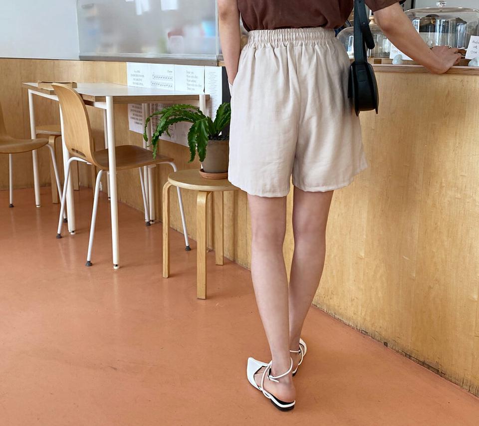 ストレッチウエストショートパンツ・全3色・t57274 レディース 【pt】【韓国 ファッション ボトムス ショート ショートパンツ カジュアル ゴム ストリング ワイド ワイドパンツ 美脚 細身 体型カーバー スリム 夏 春】