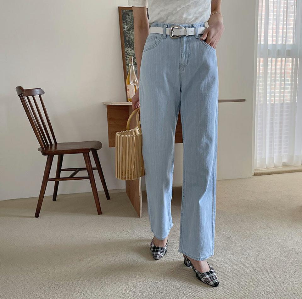 イージーワイドデニムパンツ・全2色・t61929 レディース 【pt】 韓国 ファッション ボトムス ロング ロングデニム デニム スリム ワイドデニム ワイド 美脚 体型カーバー 10分丈 十分丈 夏 春
