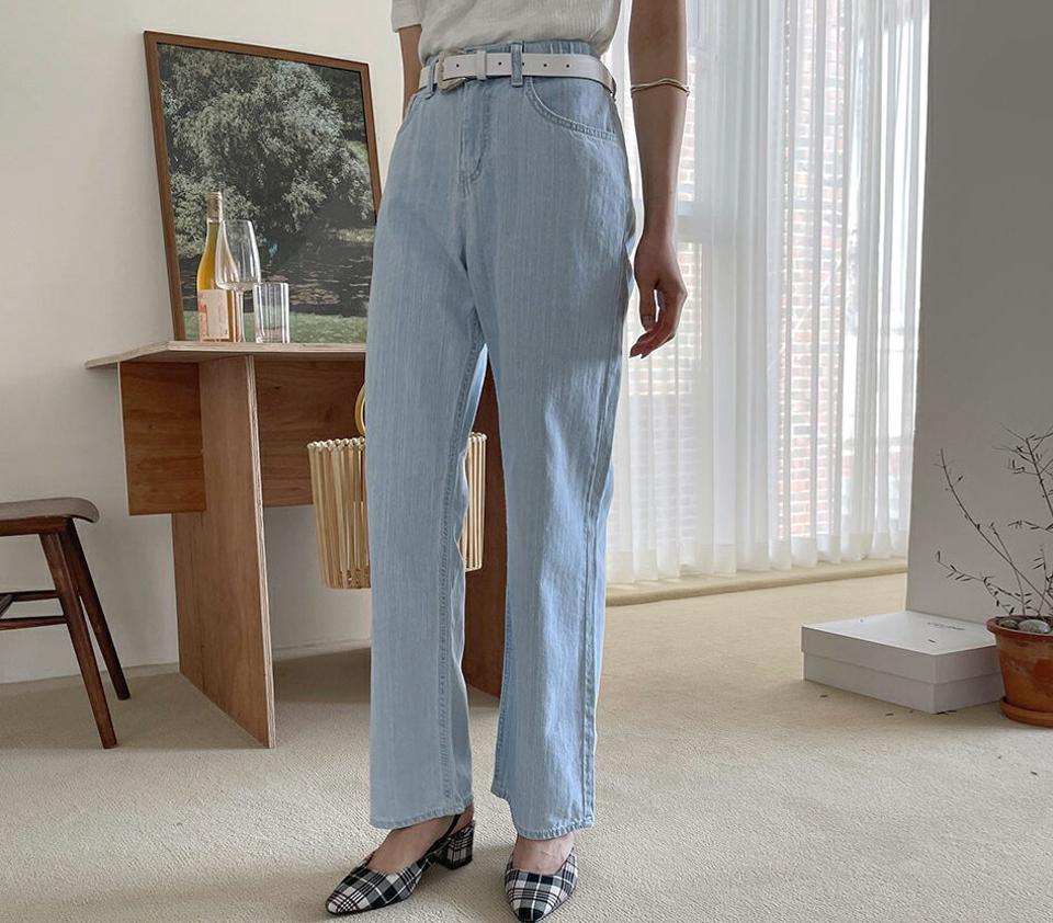 イージーワイドデニムパンツ・全2色・t61929 レディース 【pt】 韓国 ファッション ボトムス ロング ロングデニム デニム スリム ワイドデニム ワイド 美脚 体型カーバー 10分丈 十分丈 夏 春