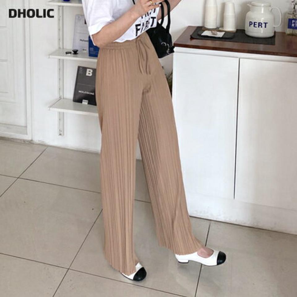 ドロストプリーツパンツ・全4色・t65235 レディース 【pt】【韓国 ファッション ボトムス ロング ロングパンツ プリーツ ストリング フィット やわらかい 美脚 型カーバー 10分丈 十分丈 細身 体型カーバー スリム 夏 春】