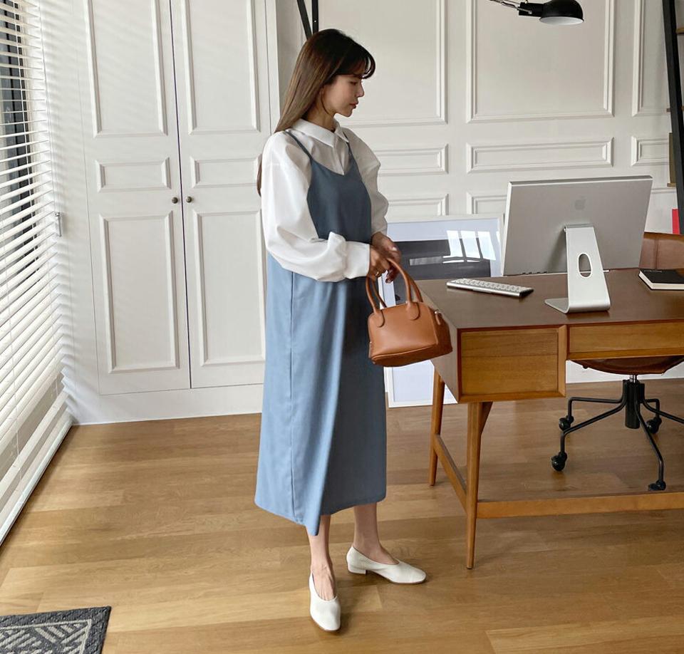 リネン混キャミワンピース・全5色・t65236 レディース 【ops】【韓国 ファッション ワンピース ロング ロングワンピース スリーブレス リネン ノースリーブ キャミソール キャミワンピース Vネック Aライン 体型カバー 細身 ベーシック 夏 春】