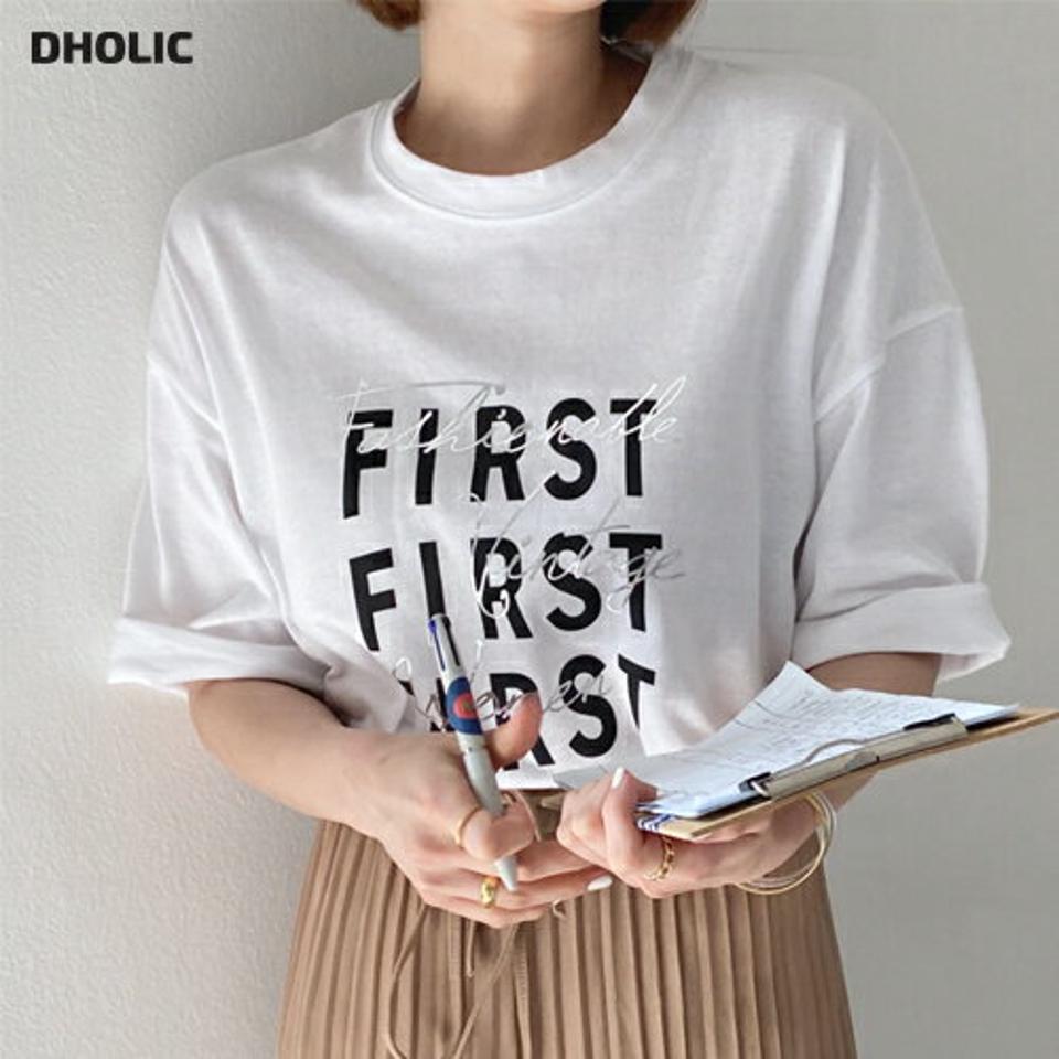 レイヤードレタリングTシャツ・全3色・t65232 レディース 【tops】【韓国 ファッション トップス Tシャツ 半袖 レタリング シンプル ラウンドネック ルーズ ゆったり フェミニン カジュアル 体型カーバー デイリー 夏 春】